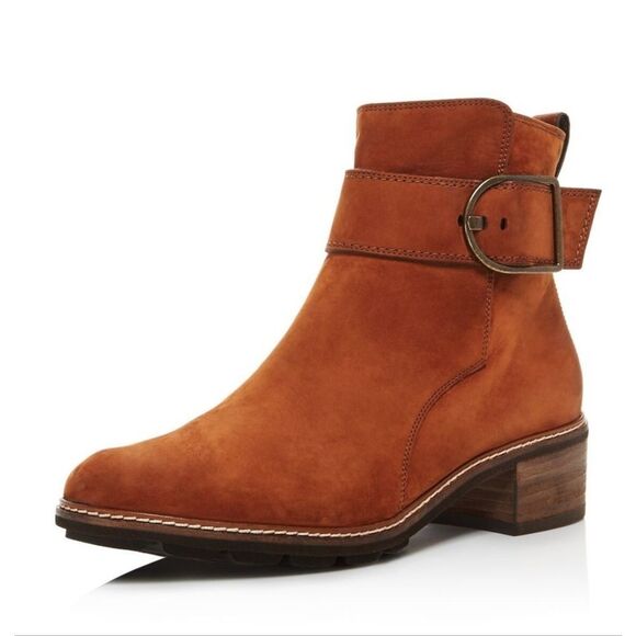 Paul Green Diego Cognac Nubuck Women's Ankle Boots - Picture 1 of 15
